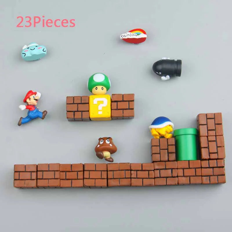 3D Super Mario Wall Magnet Toy and Decoration